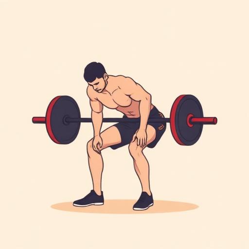 bent over row barbell illustration